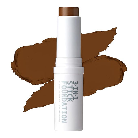 Ruby Kisses Natural Full Coverage 3-In-1 Stick Foundation. Easy to Apply, Hydrating, Lightweight, Long Lasting, Concealer and Contour Stick for Face Makeup (Chestnut)-VivaGrace Women