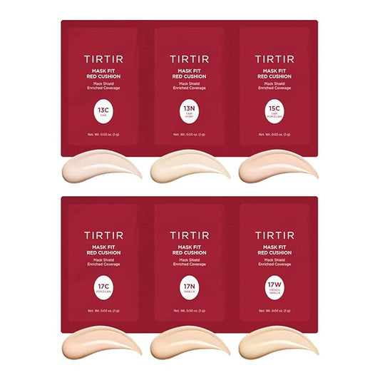 TIRTIR Mask Fit Red Cushion Foundation *Trial Kit* #Light | Japan's No.1 Choice for Glass skin, Long-Lasting, Lightweight, Buildable Coverage, Semi-Matte-VivaGrace Women