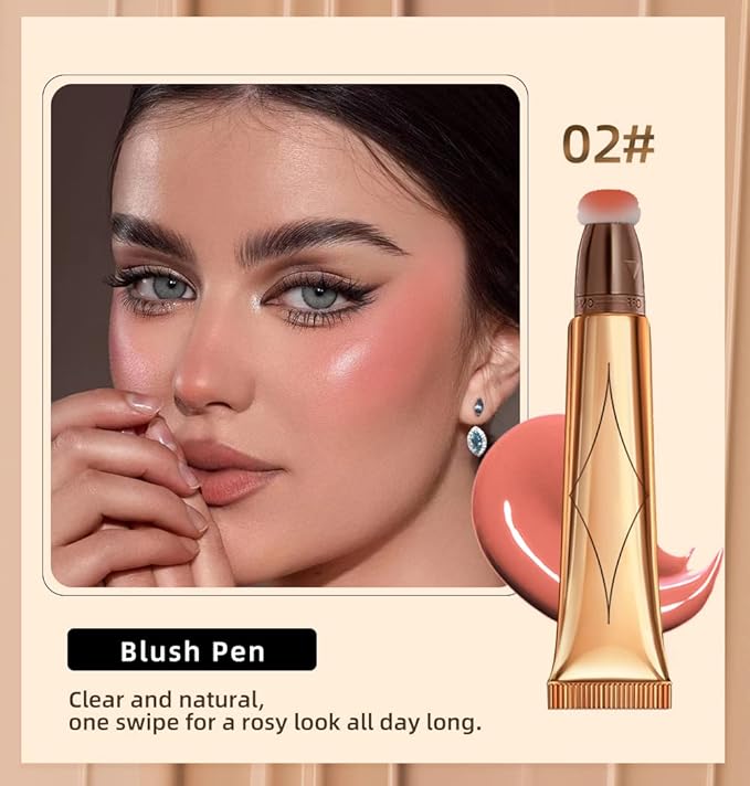 Highlighter Beauty Wand, Face Concealer Contouring With Halo Glow Liquid Filter Long Lasting & Smooth Matte Finish Liquid Illuminator Makeup Stick (05 Bronze Gold)-VivaGrace Women