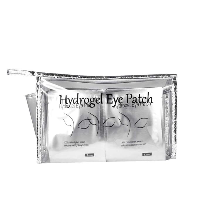 Eyelash Extension Eye Pad, 100 Pairs Under Eye Pads, Lint Free DIY False Lash Extension Beauty Makeup Hydrogel Gel Eye Patches with Transparent Cosmetic Bag-VivaGrace Women