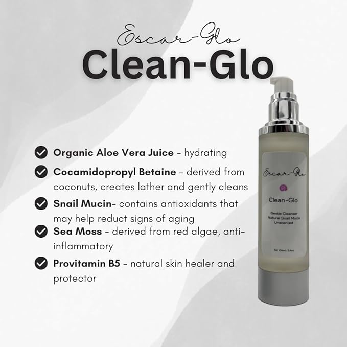 Trio Snail Mucin Unscented Cleanser, Toner and Moisturizer Skin Care Set, White-VivaGrace Women