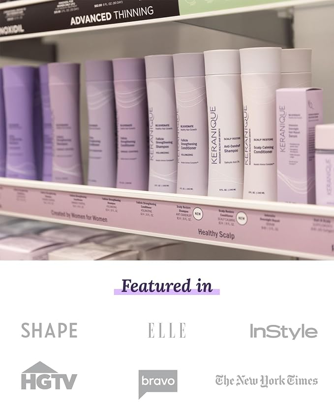 Keranique Hydrating Shampoo and Conditioner Set - Deep Hydration Hair Shampoo and Conditioner for Repairing Natural Moisture with Keratin - Sulfate-Free Intense Hydrator for Dry, Thin, Damaged Hair-VivaGrace Women