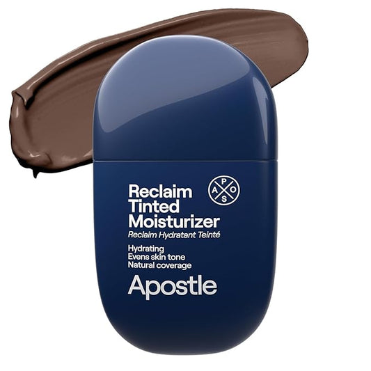 APOSTLE Reclaim Tinted Moisturizer for Men (2 Morant Bay) - Niacinamide, Vitamin E, Squalane, Hyaluronic Acid, Tinted Face Moisturizer For Men. Hydrates, Evens Skin Tone, Reduces Fine Lines, 1 Fl. Oz.-VivaGrace Women