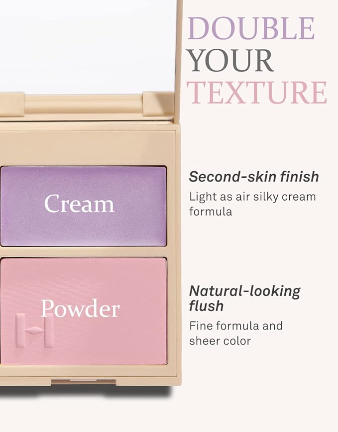 hince True Dimension Layering Cheek - Cream & Pressed Powder 2 Different Shades & Textures - Silky Seamless Long Lasting Blush Makeup - Muted Beige & Elegant Rose Beige (1, DREAMLIKE, L003)-VivaGrace Women