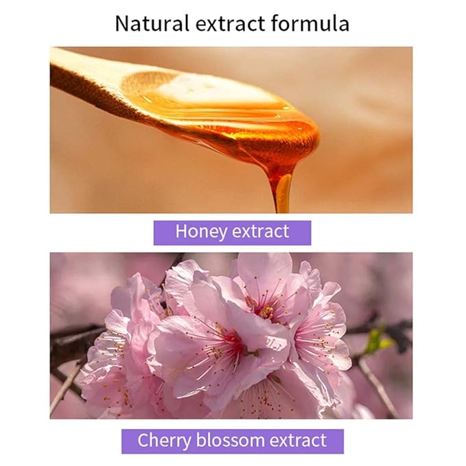 Lip Mask,Honey&Sakura Day and Night Repair Lip Sleeping Masks Honey Lip Balm, Fade Lip Lines Bee Balm Lip Balm, Hydrating &Prevention Dry and Crack Lip Scrubs Exfoliator (day and night)-VivaGrace Women