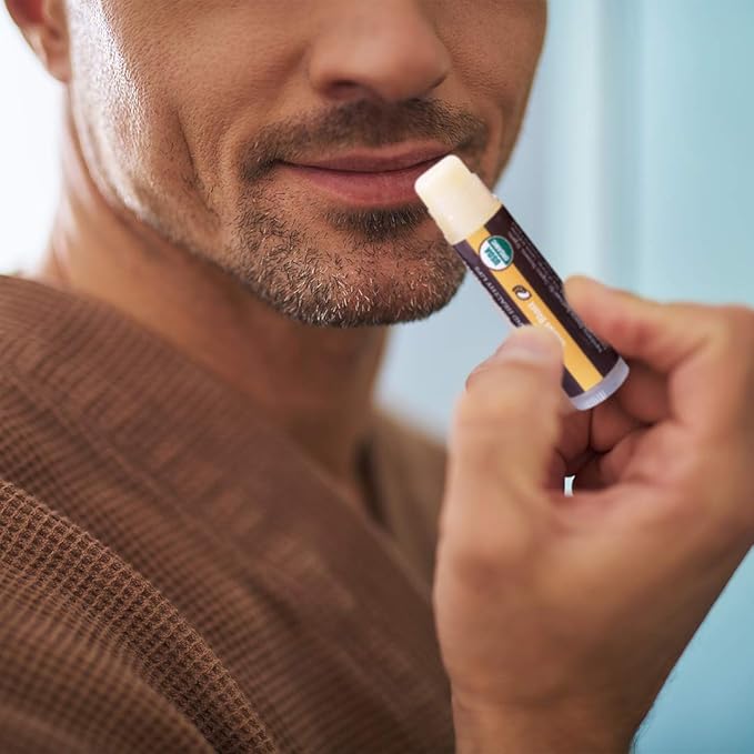 USDA Organic Lip Balm 4-Pack by Earth's Daughter - Citrus Flavor, Beeswax, Coconut Oil, Vitamin E - Best Lip Repair Chapstick for Dry Cracked Lips.-VivaGrace Women