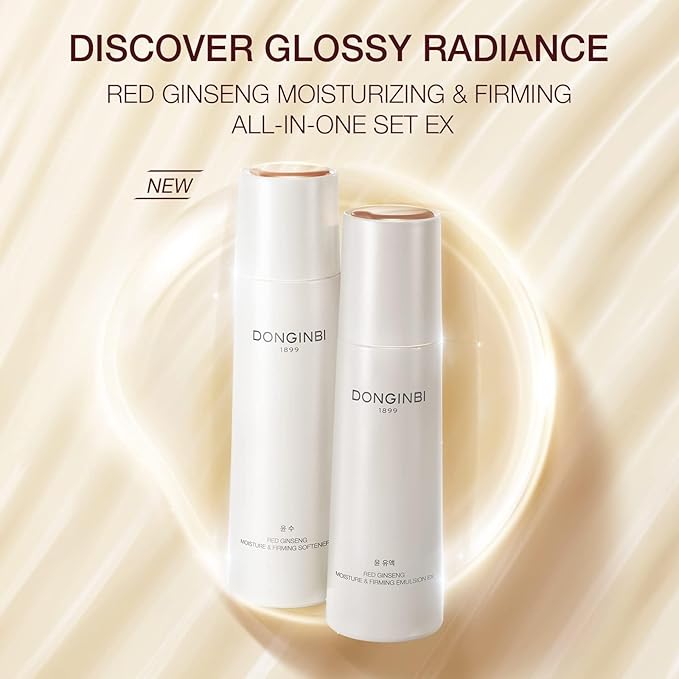 Donginbi Red Ginseng Moisturizing & Firming Set EX, Anti-Aging Korean Skin Care, Routine Kits for Smooth, Radiant Skin-VivaGrace Women