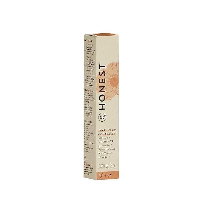 Honest Beauty Fresh Flex Concealer with Niacinamide + Vitamin E + Hyaluronic Acid | Vegan + Cruelty free | Maple, 0.17 fl oz-VivaGrace Women