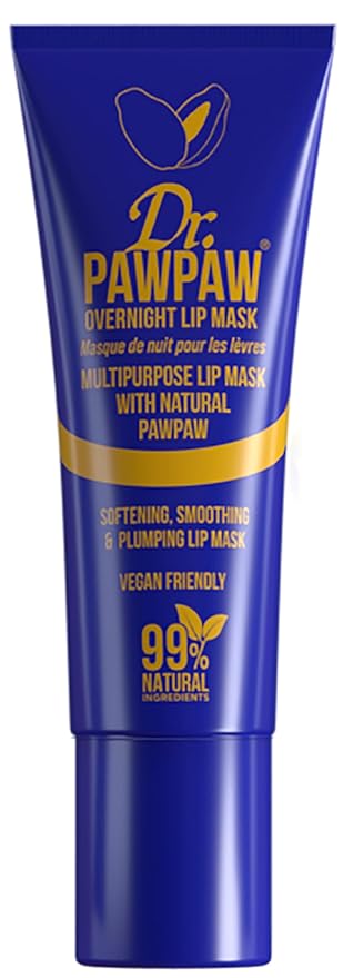 Overnight Lip Mask - Multi-Purpose Balm, Natural Pawpaw & Peptides Smooth Skin, Cracked Lips, Vegan, Ethical Beauty & Fregrance Free (10 ml)-VivaGrace Women