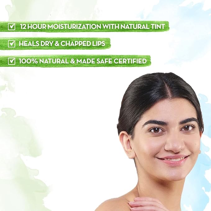 Mamaearth Nourishing Rose Tinted Natural Lip Balm | 12 Hour Moisturization with Castor & Rose Oil | Relieves Dry, Cracked Lips & Makes Lips Soft & Supple | 0.07 Oz/2g-VivaGrace Women