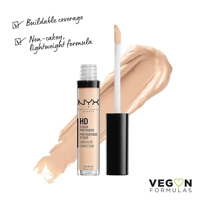 NYX PROFESSIONAL MAKEUP HD Studio Photogenic Concealer Wand, Medium Coverage - Porcelain-VivaGrace Women