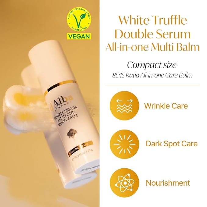 d'Alba White Truffle Vegan Holiday Gift Set, First Aromatic Spray Serum & All In One Multi Balm, Suitable for All Skin Types, Korean Skin Care-VivaGrace Women
