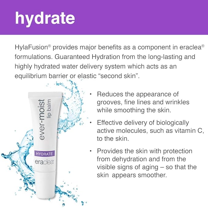 eraclea Ever-Moist Lip Balm, Lip Repair Treatment for Dry, Chapped Lips, Lip Moisturizer with Beeswax, Hyaluronic Acid and Shea Butter, Anti-Aging Cracked Lip Repair for Youthful Lips (0.4 oz)-VivaGrace Women