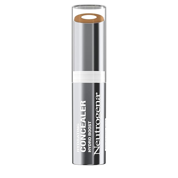 Neutrogena Hydro Boost Hydrating Concealer Stick for Dry Skin, Oil-Free, Lightweight, Non-Greasy and Non-Comedogenic Cover-Up Makeup with Hyaluronic Acid, 50 Deep, 0.12 Oz-VivaGrace Women