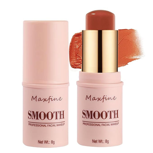Blush for Cheeks - Buildable Cream Blush, 3-in-1 Blush Stick Makeup for Cheek Lip Eyeshadow Contour, Tint Blush Blam for Mature Skin Women Girl Make Up Gift (Tangy Citrus #5)-VivaGrace Women
