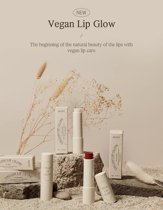 Nacific x Stray Kids Be Natural Vegan Lip Glow 5 PCS Set, with Photocards 8 PCS Full Set by KOSBEAUTY-VivaGrace Women