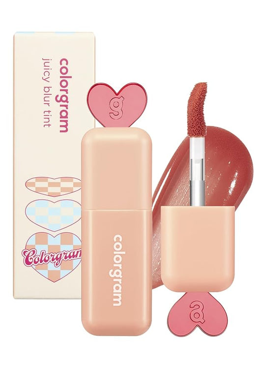COLORGRAM Juicy Blur Tint 01 Coral Hip | Daily Semi-Matte, Semi-Glossy, Long-Lasting Lip Stain, Moisturizing, Buildable & Blendable, highly Pigmented (0.12 Fl. Oz.)-VivaGrace Women