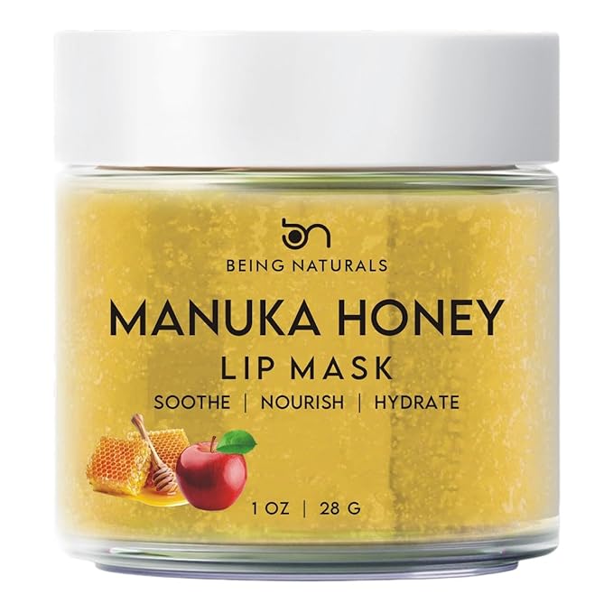 Lip Mask & Lip Balm - leave-on Overnight repair and nourish lip mask or lightweight non-sticky daytime lip care with Vitamin C, Antioxidants, Manuka honey, Stem cells, 1 oz.-VivaGrace Women