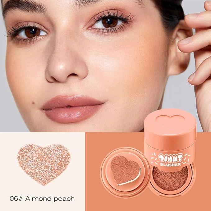 Stamp Liquid Blush Stamp Blush with Heart Shaped Applicator Natural Long Lasting Blush, Light and Airy Makeup for Women (6)-VivaGrace Women