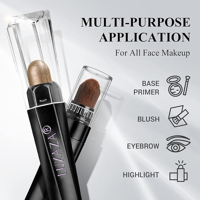 BROWN NEUTRAL Eyeshadow Stick Makeup 6PCS Set, Metallic Shimmer Matte Cream Eye Shadow Eyeliner Brightener Pencil Crayon - BROWN NEUTRAL-VivaGrace Women