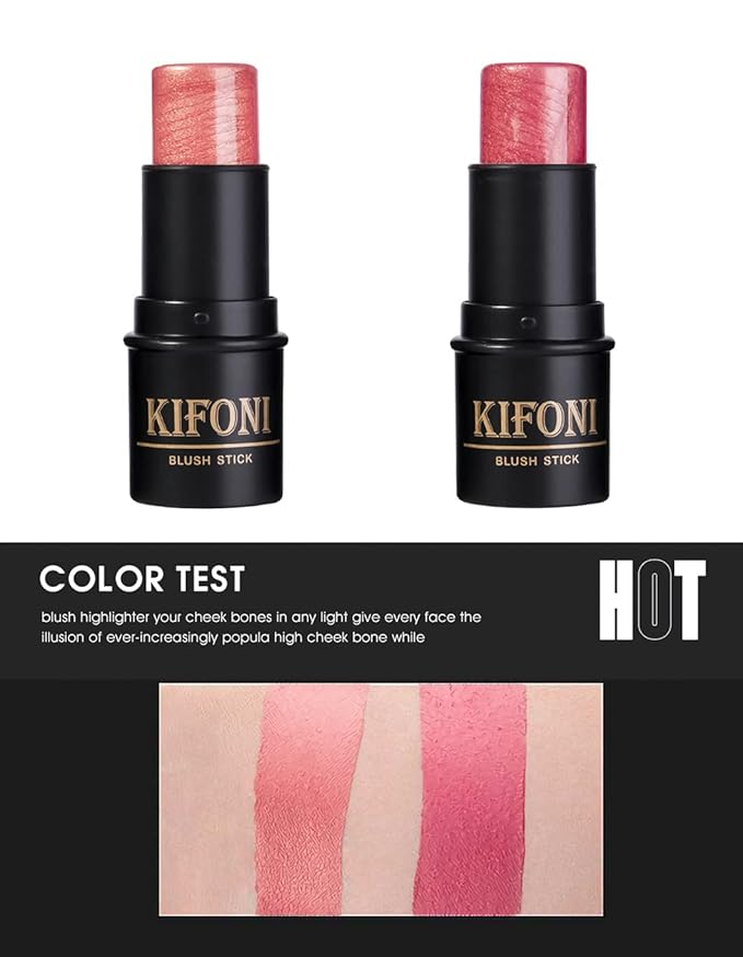4 Pcs Cruelty-Free Waterproof Highlighter Makeup Sticks Shimmer Illuminator and Blush Stick Face Contour Cosmetics Set Easy To Use Blends Effortlessly-VivaGrace Women