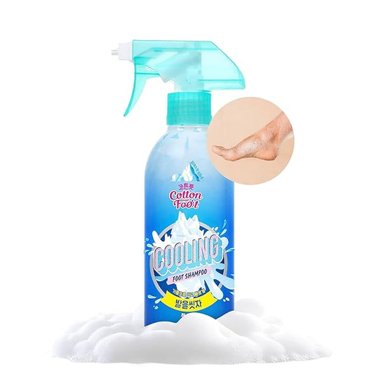 Cotton Foot - Foot Shampoo (Menthol Cooling, 13fl oz) - Refreshing Cleanse Spray, Deodorizing Foot Care Wash. Foaming Wash, Easy to Use-VivaGrace Women