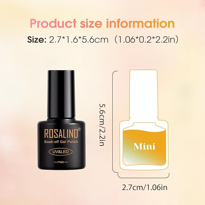 ROSALIND Glitter Gel Nail Polish, 8 Color Gold Glitter Gel Polish Sparkle Diamond Effect Sparkling Collection Soak Off Led Nail Art DIY Salon Gifts For Women-VivaGrace Women