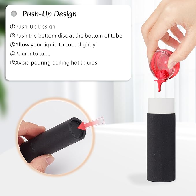 NICENEEDED 10 Pcs Kraft Paper Lipstick Tube, 0.6 Oz Paperboard Lip Balm Tubes, Cardboard Empty Deodorant Container Solid Perfume Tube Cosmetic Box for DIY Chapstick Deodorant Crayon-VivaGrace Women