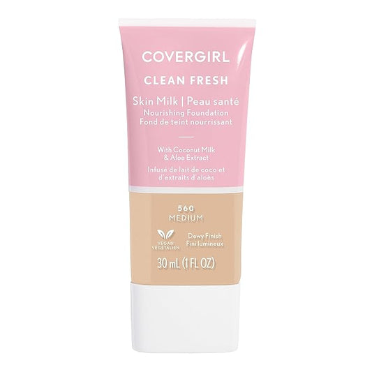 COVERGIRL, Clean Fresh Skin Milk Foundation, Medium, 1 Fl Oz (Pack of 1) (packaging may vary)-VivaGrace Women
