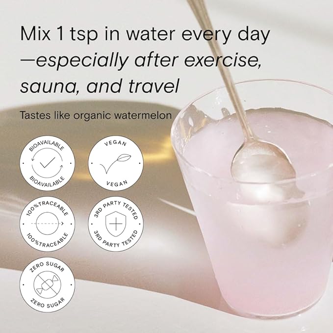 Moon Juice - Mini Dew Electrolytes Powder - Watermelon (30 Servings) - 2in1 Electrolytes & Minerals - Hydration Powder - Magnesium, Calcium, Potassium & Pink Salt - Sugar Free, Vegan, Non GMO-VivaGrace Women