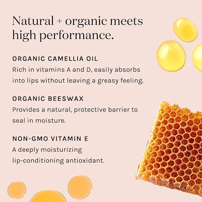 Kari Gran Lip Whip | Moisturizing Lip Balm with Organic Oils | Clear Glossy Sheen + Peppermint | Rich Buttery Texture, Hydrates & Protects | Non-GMO, Organic Ingredients, Made in USA (Rosie Gold)-VivaGrace Women