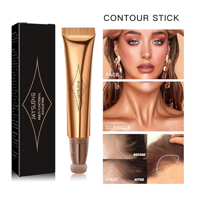 Liquid Blush Beauty Wand, Liquid Blush, Blush stick, Liquid Blush for Cheeks, Contour Beauty Wand, Natural Smooth Creamy Highlight Matte Liquid Blush Stick with Soft Cushion Applicator-VivaGrace Women