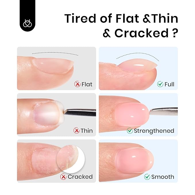 Beetles Builder Gel for Nails,0.51 OZ 7 in 1 Nude Jelly Builder Nail Gel Color for Building Apex & Nail Extension Strengthen Thin Nails Salon DIY Manicure Nail Art for Women-VivaGrace Women