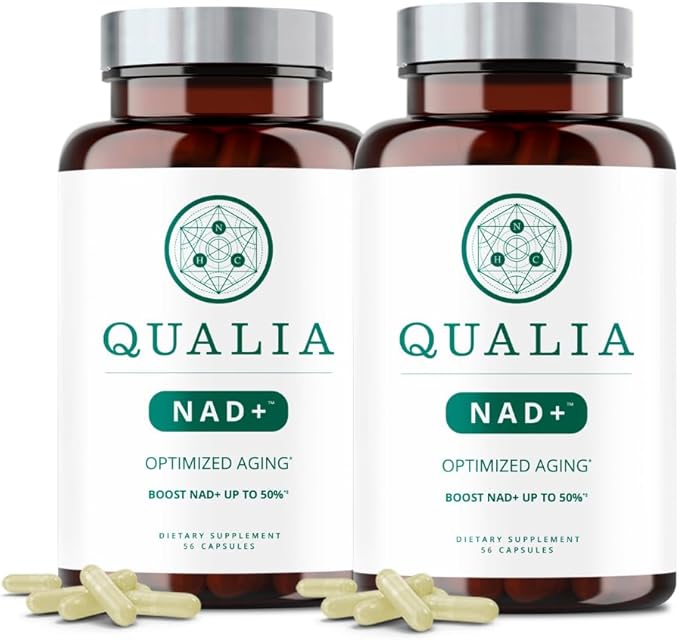 Qualia NAD Supplement — Clinically Proven to Boost NAD+ up to 67%. Optimized Aging, Energy, Focus. Elite NAD+ Ingredients: Nicotinamide Riboside (NIAGEN,) Niacin, Niacinamide (2 Month Supply)-VivaGrace Women