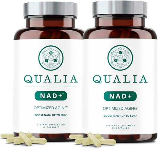 Qualia NAD Supplement — Clinically Proven to Boost NAD+ up to 67%. Optimized Aging, Energy, Focus. Elite NAD+ Ingredients: Nicotinamide Riboside (NIAGEN,) Niacin, Niacinamide (2 Month Supply)-VivaGrace Women