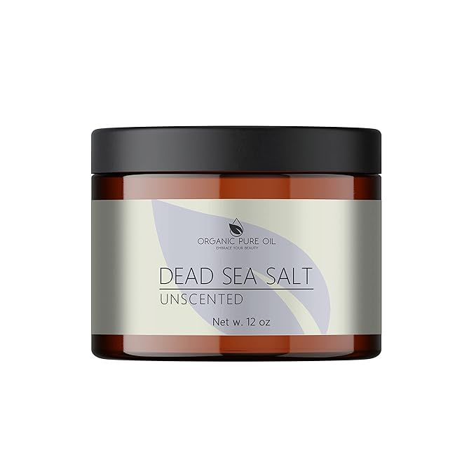 OPO Dead Sea Salt Scrub 12 oz Unscented Pure Natural with Light Unscented Vitamin E Jojoba Exfoliating Face Body Soft Smooth Fresh Skin Hydrating Moisturizing Revitalizing-VivaGrace Women