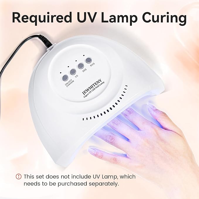 JEWHITENY Poly Extension Gel Nail Set Clear Pink Poly Nail Gel With Slip Solution Base Coat Top Coat French Manicure Need U V Lamp Curing for Finger Art and Home DIY-VivaGrace Women