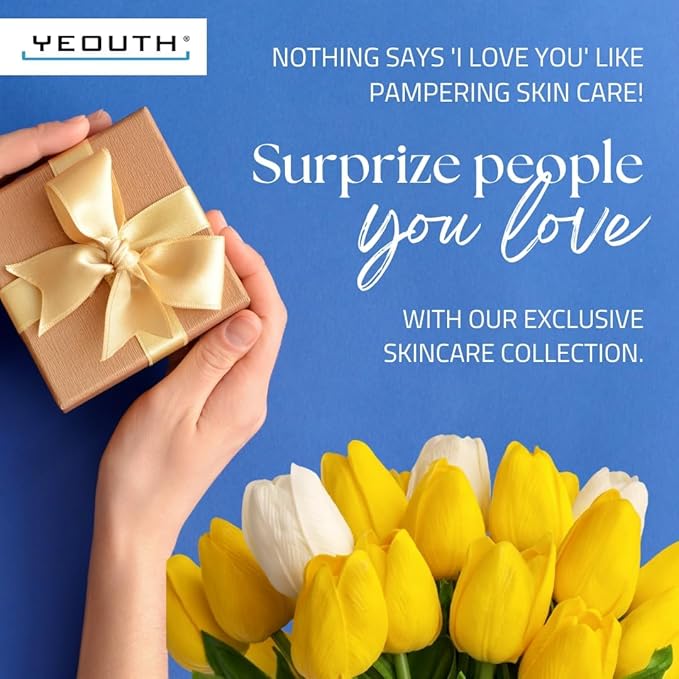 YEOUTH Skin Care Set: Hyaluronic Acid Serum, Vitamin C Cleanser, Toner & Face Cream, Teen Skincare Kit Girls & Boys 4-Piece Beauty Gifts-VivaGrace Women