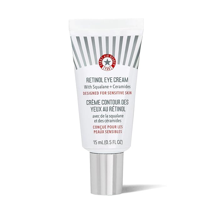 First Aid Beauty Retinol Eye Cream with Squalane + Ceramides – Visibly Smooths Fine Line & Wrinkles Around the Eyes – 0.5 oz.-VivaGrace Women