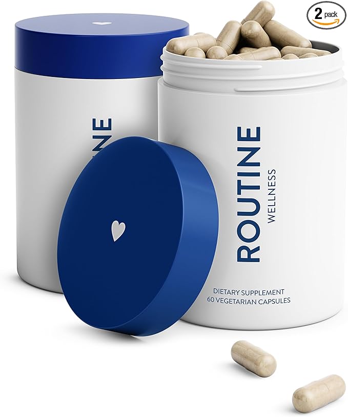 Routine Wellness Hair Growth Supplement - Clinically Proven for Thicker, Fuller Hair - Reduces Wrinkles, Fine Lines - Gluten Free, Ideal for Women & Men with Thinning Hair - 2 Bottles, 60 Day Supply-VivaGrace Women