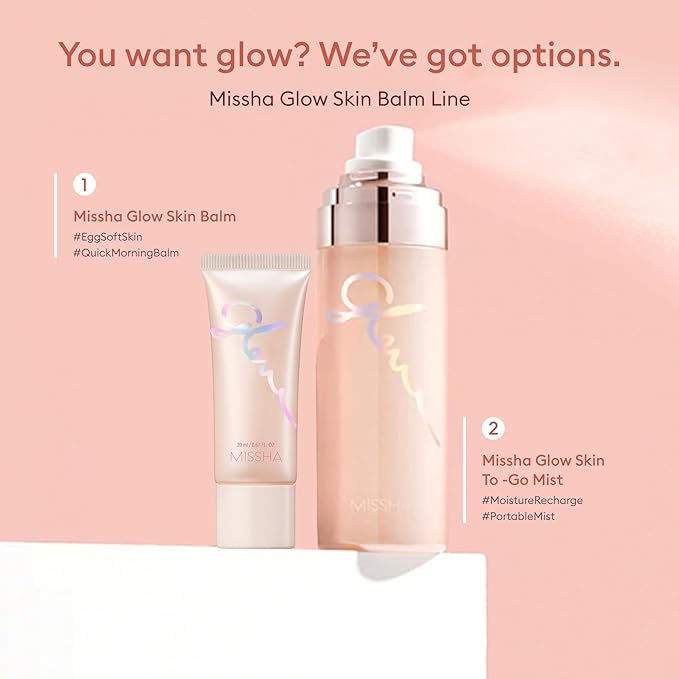 MISSHA Glow Skin Balm 0.68 fl oz/ 20ml, 4-in-1 Primer, Moisturizing Cream, Morning Pack, Luminizing Cream for a Flawless Natural Glow Glass Skin-VivaGrace Women