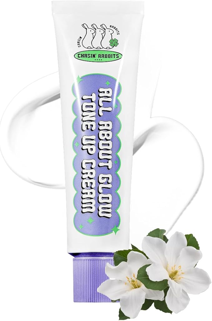 CHASIN' RABBITS All About Glow Tone-up Cream 1.69 fl. Oz, Natural Makeup Base, Dewy Hydration, Long-Lasting Makeup with Soft Texture, Korean Beauty-VivaGrace Women