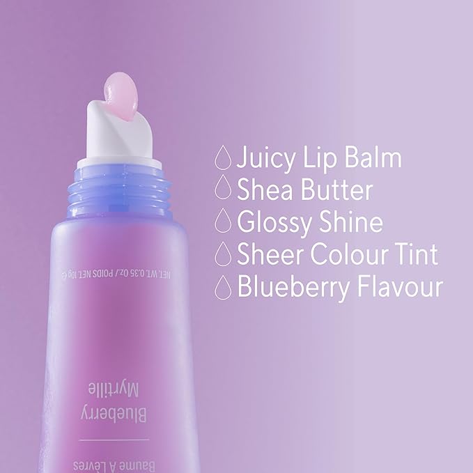 W7 Gloss Away Lip Balm - 2 Piece Set - Nourishing Lip Balm Formula With Shea Butter - Blueberry-VivaGrace Women
