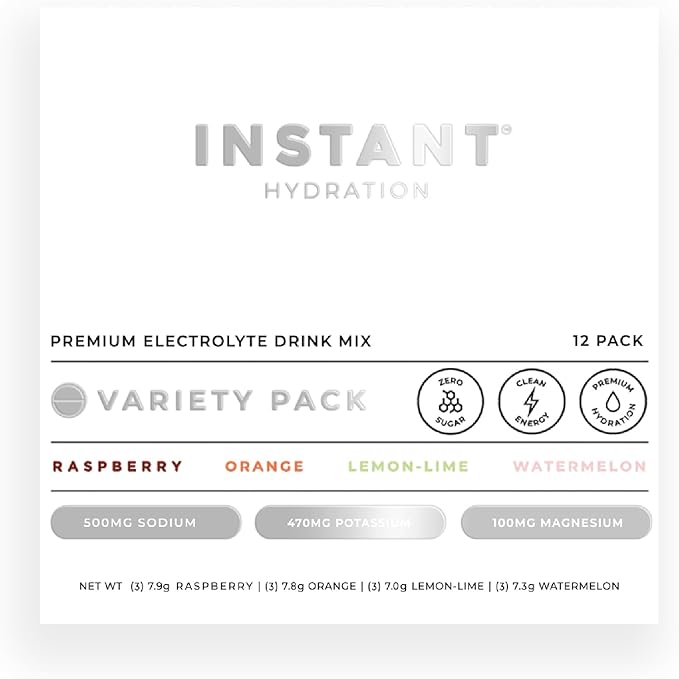 Instant Hydration Electrolytes Powder Packets - Variety Pack - Zero Sugar - Keto, Vegan, Gluten-Free, Non-GMO - Boost Recovery, Brain Function, Muscle & Tissue Health - 12 Sticks-VivaGrace Women