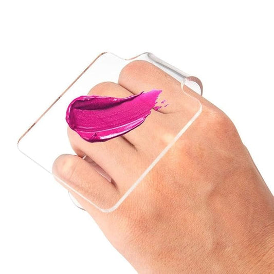 Handheld Makeup Mixing Palette, Transparent Hand Tray for Mixing Foundation for Home Salon Professional-VivaGrace Women