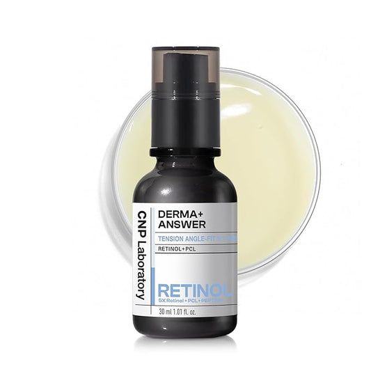 CNP Retinol PCL Eye Treatment Serum (1.01 fl.oz/ 30ml) - DermaAnswer Tension Angle-Fit Ampule, Under Eye Tightening, Firming, Korean Night Skincare, Fine Lines and Dark Circles-VivaGrace Women