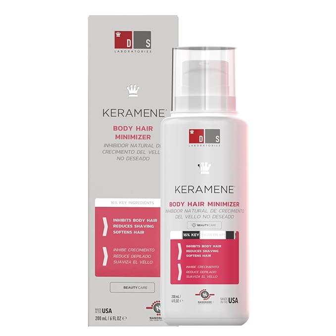 DS Labs Keramene Hair Inhibitor for Face & Body - Reduces Hair Visibility, Softens Texture, Minimizes Growth Over Time, Paraben-Free Formula with Witch Hazel, With Nanosome Technology, 6 Fl Oz-VivaGrace Women