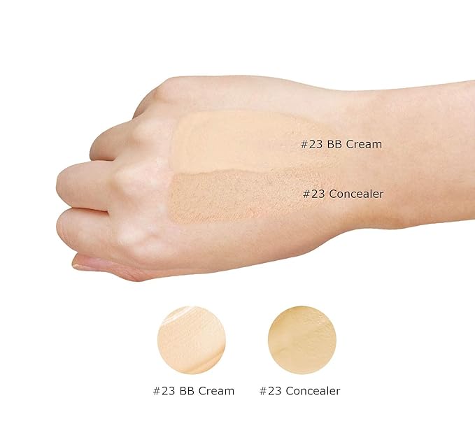 YADAH Silky Fit Concealer BB Cream (23 Natural Beige, 1.18fl oz) - 2-in-1 Korean Makeup for Flawless Skin, Tinted Moisturizer for Blemish Cover. Long-Lasting, All-Day Wear.-VivaGrace Women