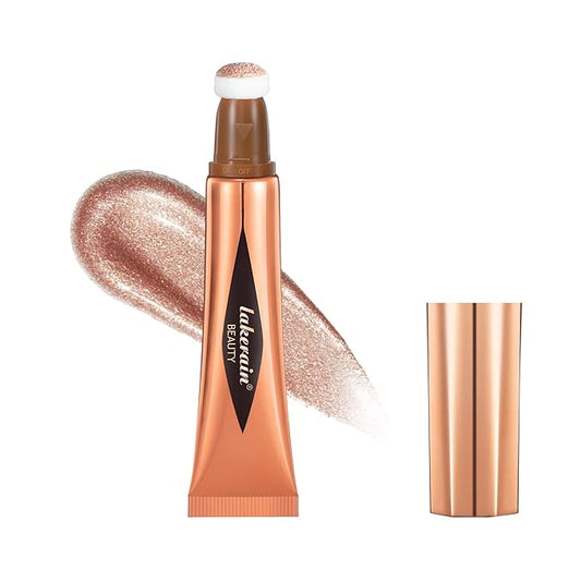 Liquid Highlighter Beauty Stick, Highlighter Makeup, Highlighter Wand,Liquid Beauty Stick With Cushion Applicator For Highlighter, Natural Matte FinIsh Makeup For Women(04#)-VivaGrace Women