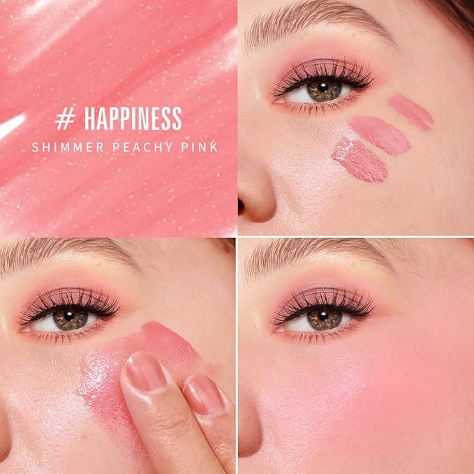 KIMUSE Soft Cream Blush Makeup, Liquid Blush for Cheeks, Weightless, Long-Wearing, Smudge Proof, Natural-Looking, Dewy Finish-VivaGrace Women
